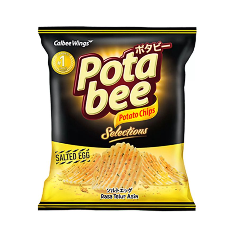 Potabee Potato Chips Salted Egg/Keripik Kentang 68gram