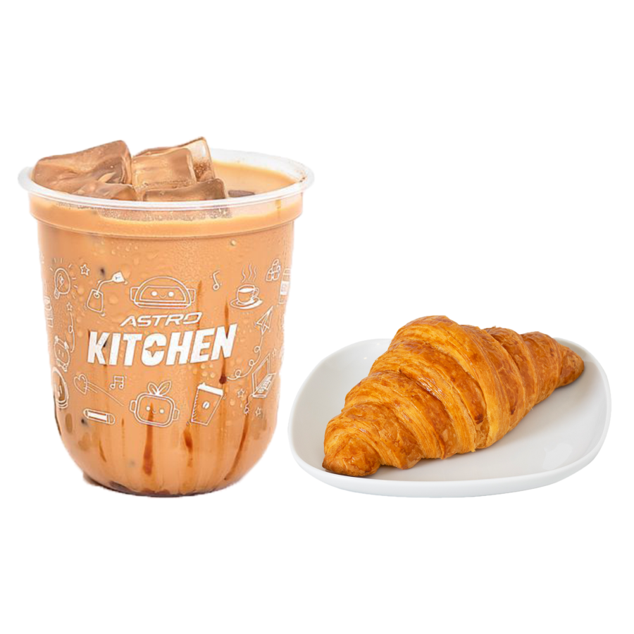 Premium Butter Croissant  & Kopi Susu Gula Aren (R) Combo