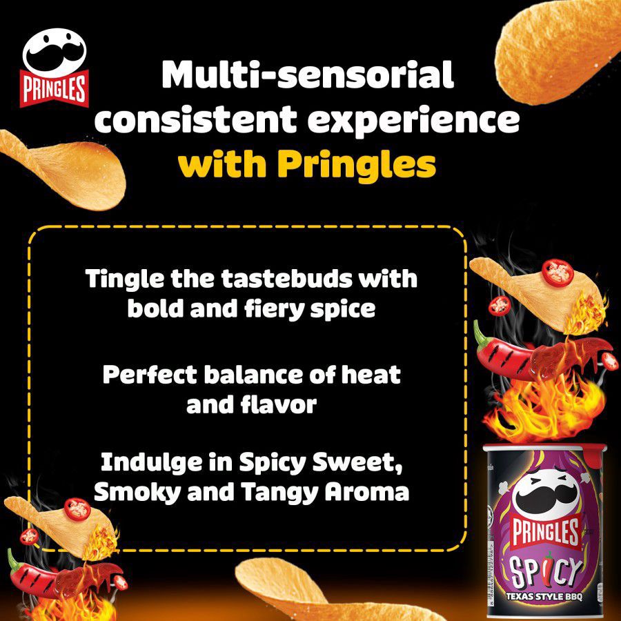 Pringles Spicy Texas BBQ Keripik Kentang 42gram