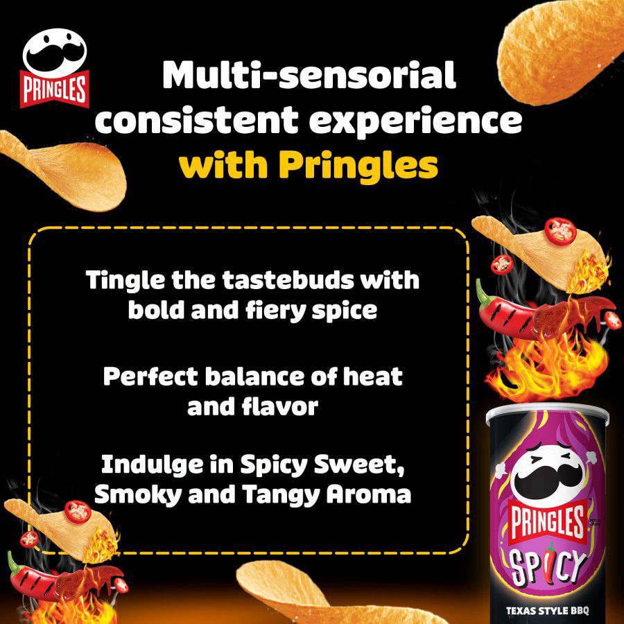 Pringles Keripik Kentang Spicy Texas BBQ 102gram