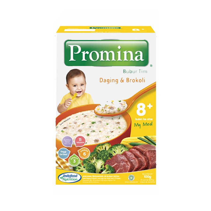 Promina Bubur Tim Daging Brokoli 8+ Bln/Bubur Bayi 100gram