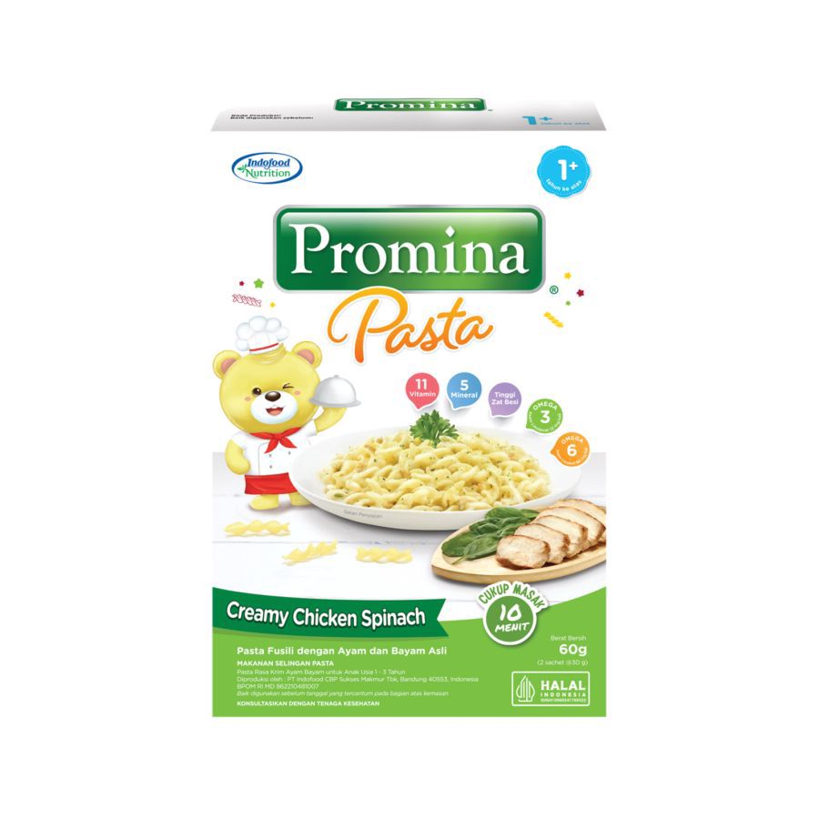 Promina Pasta Creamy Chicken Spinach/Snack Bayi 60gram