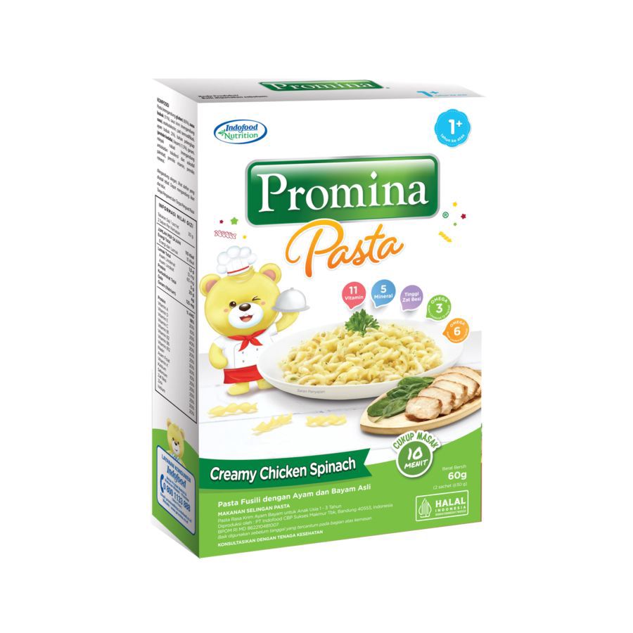 Promina Pasta Creamy Chicken Spinach Makanan Bayi 60gram