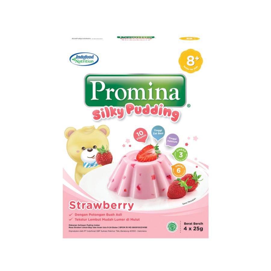 Promina Silky Puding Strawberry 100gr/Snack Bayi 100gram