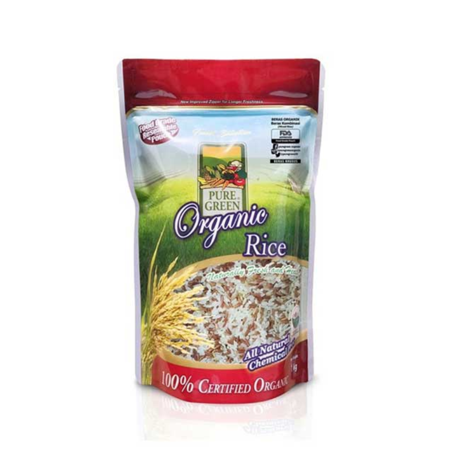 Puregreen Beras Organik Kombinasi (Merah Putih) 1kg
