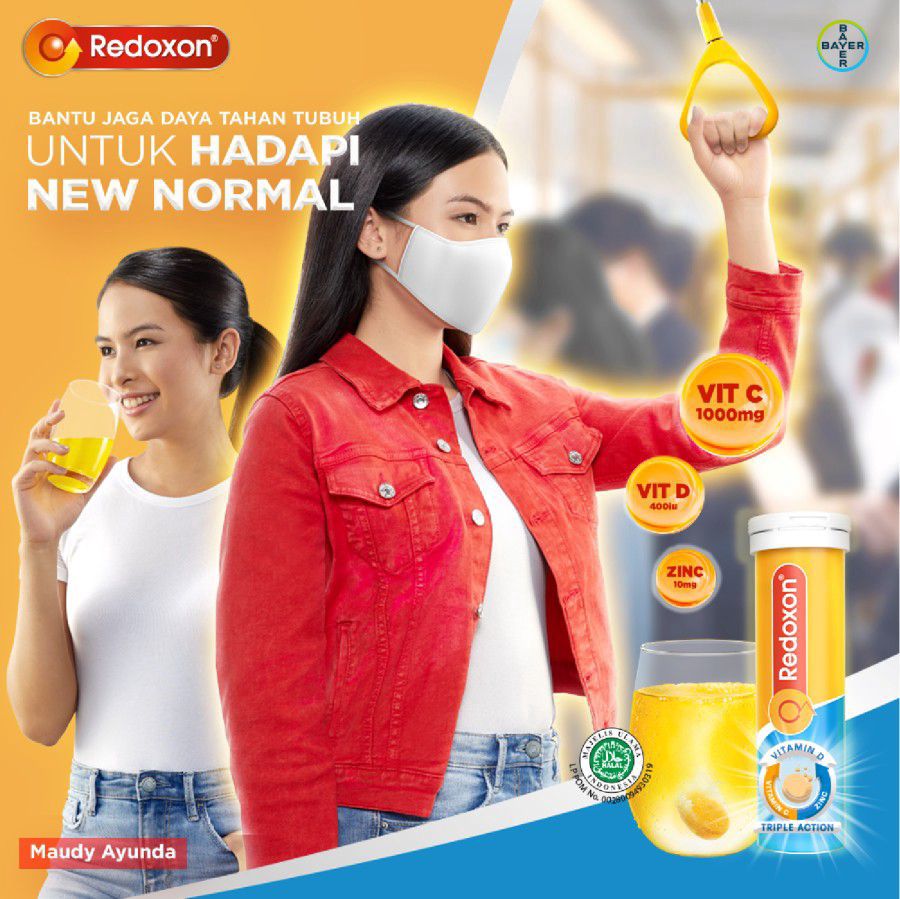 Redoxon Triple Action Vitamin C, D, Zinc Rasa Jeruk 10tablet