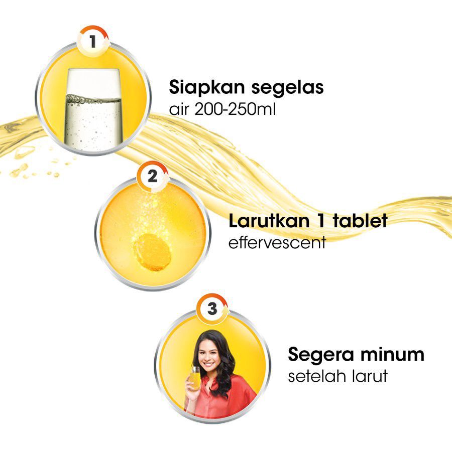 Redoxon Triple Action Vitamin C, D, Zinc Rasa Jeruk 10tablet
