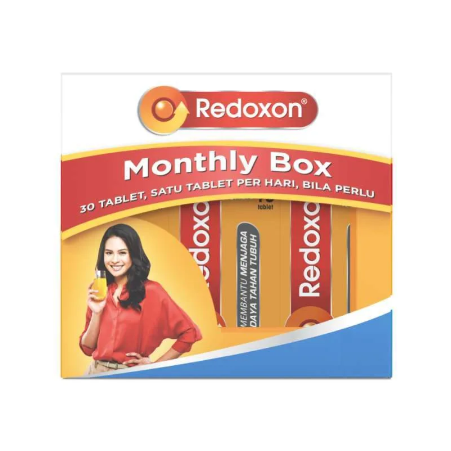 Redoxon Vitamin C, D & Zinc Paket Bulanan (10 Tablet X 3 Unit) 30 Tablet 30tablet