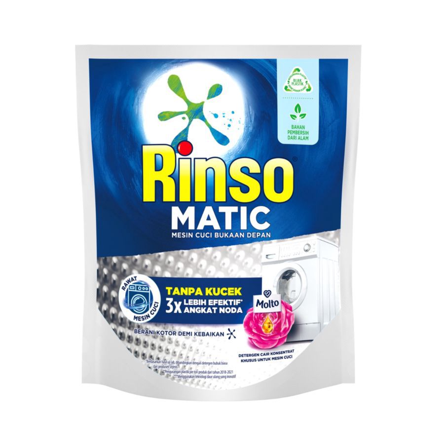 Rinso Matic Liquid Detergent untuk Mesin Cuci Front Load 1.45L/Deterjen Liquid 1450ml 1450ml