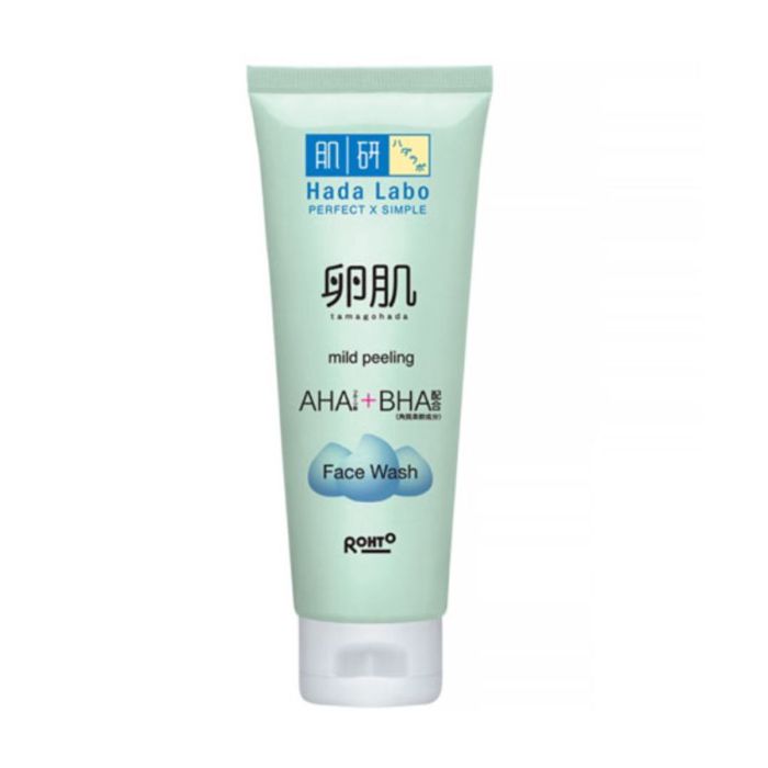 Rohto Hada Labo Mild Peeling AHA + BHA Face Wash Tube