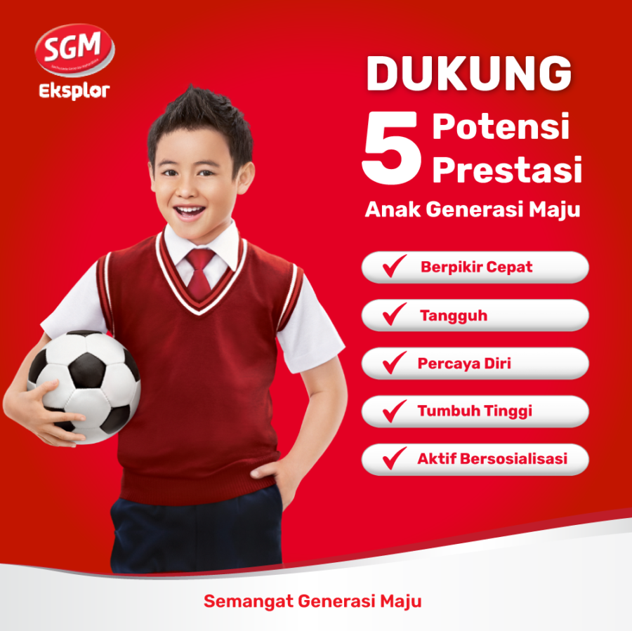 SGM Eksplor Sekolah 5+ Madu 5-12 Tahun Susu Formula 900gram