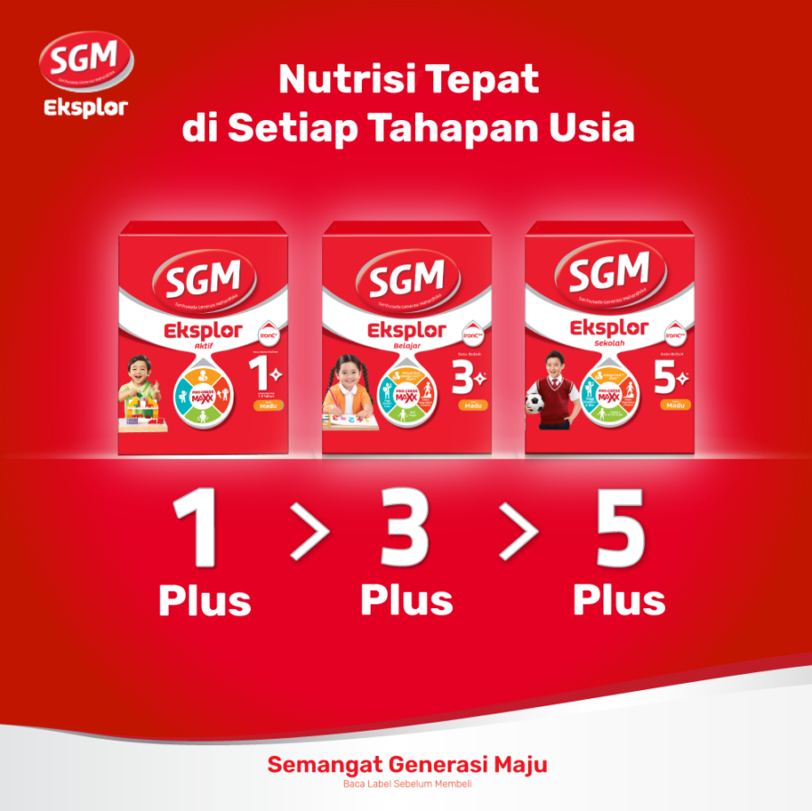 SGM Eksplor Sekolah 5+ Madu 5-12 Tahun Susu Formula 900gram