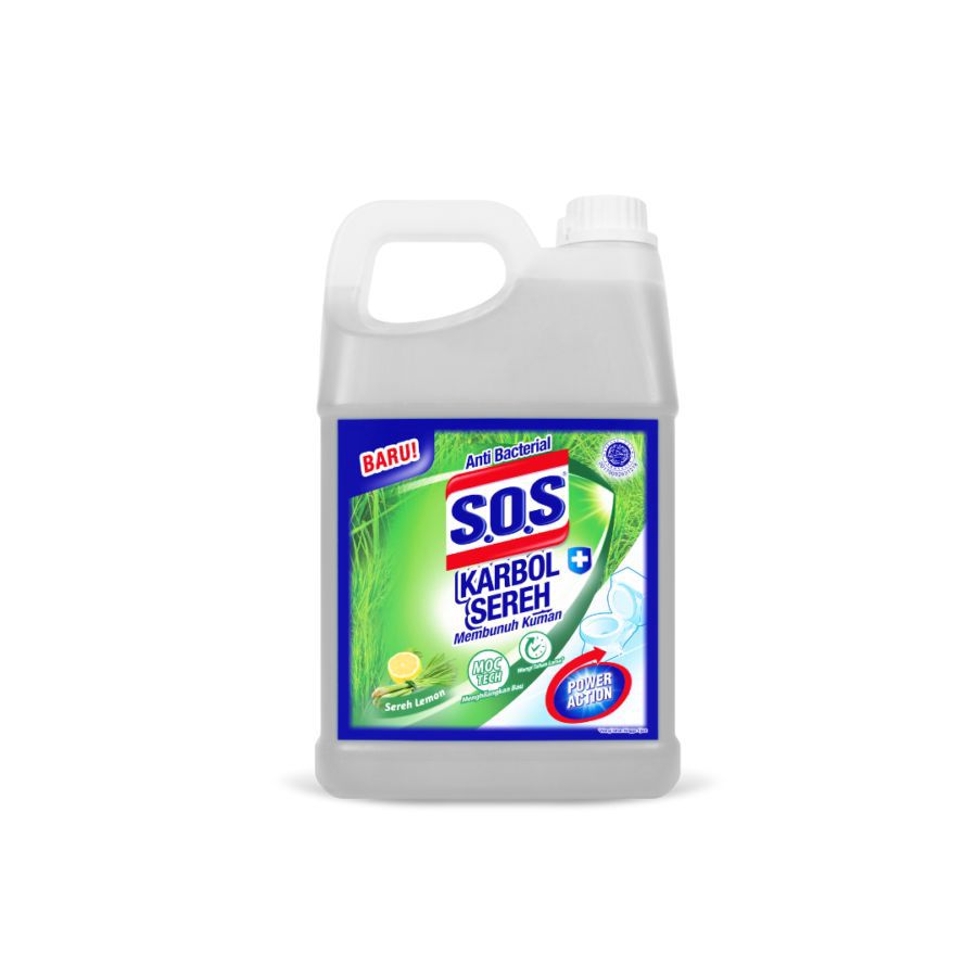 SOS Karbol Sereh Lemon Pembersih Lantai 3500ml