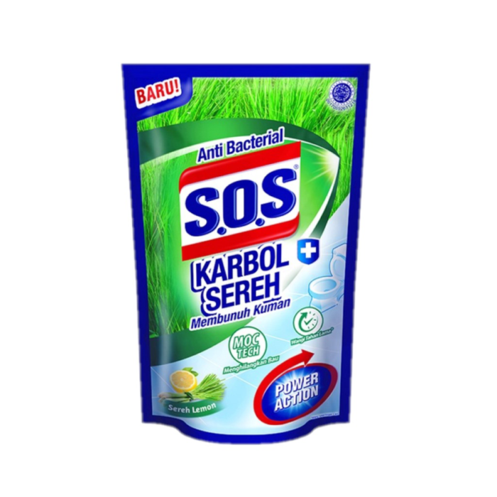 SOS Karbol Sereh Lemon 700ml/Pembersih Lantai 700ml