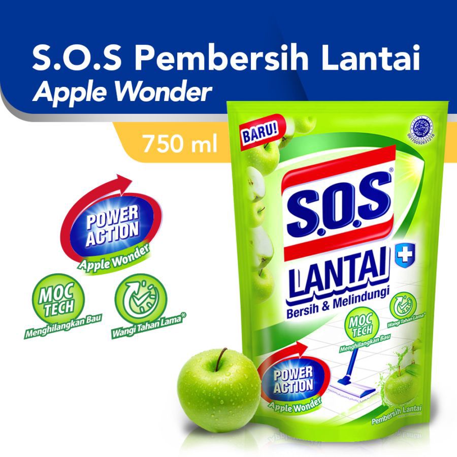 SOS Lantai Wonder Apple Pembersih Lantai 700ml