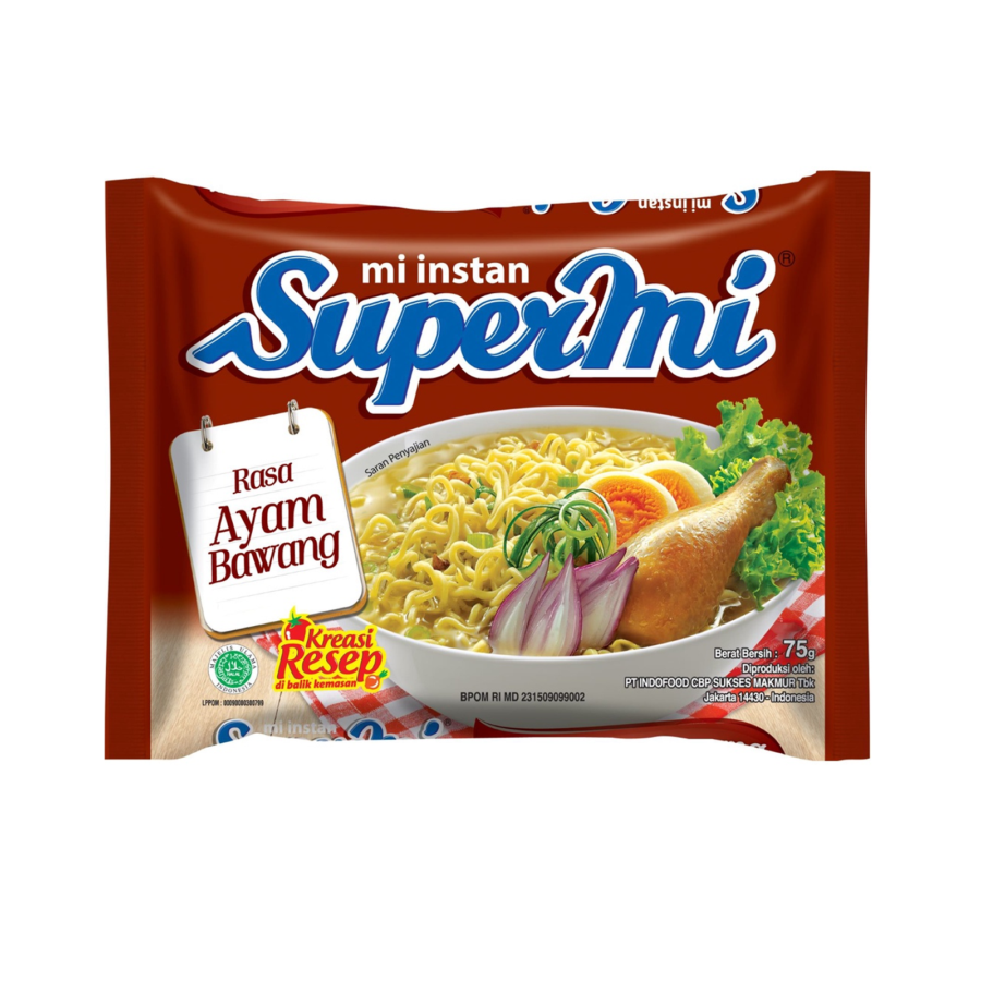 Supermi Kuah Ayam Bawang Mie Instan 75gram