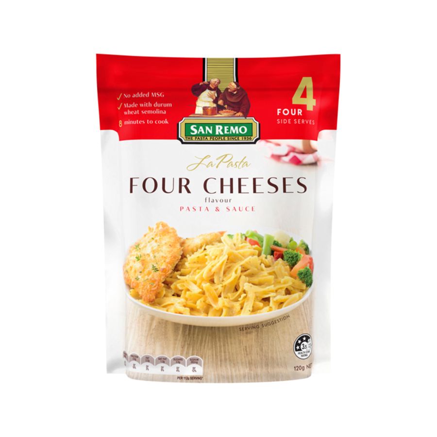 San Remo La Pasta Four Cheese/Pasta 120gram