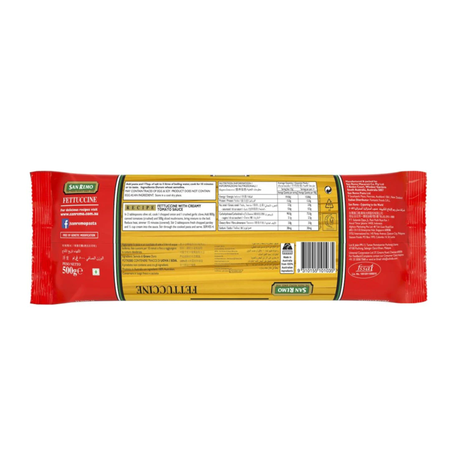 San Remo Fettucine Pasta 500gram