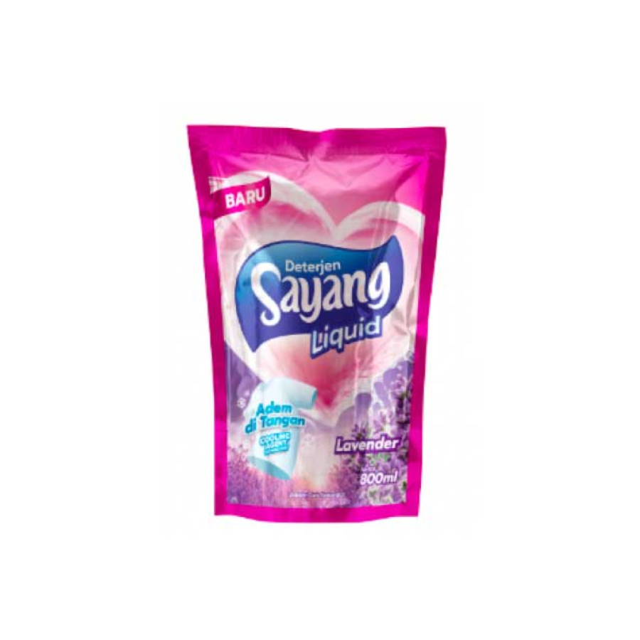 Sayang Liquid Detergent Lavender Deterjen Cair Pouch 800ml 1pcs