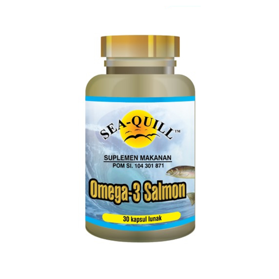 Sea-Quill Omega-3 Salmon Softgel Suplemen Botol 30kapsul