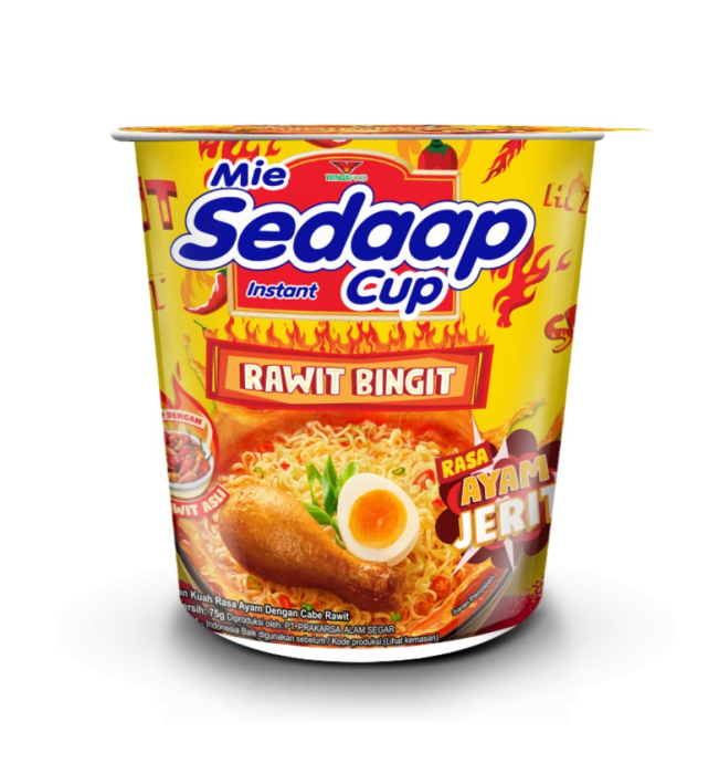 Mie Sedaap Rawit Bingit Kuah Ayam Jerit Mie Instan Cup