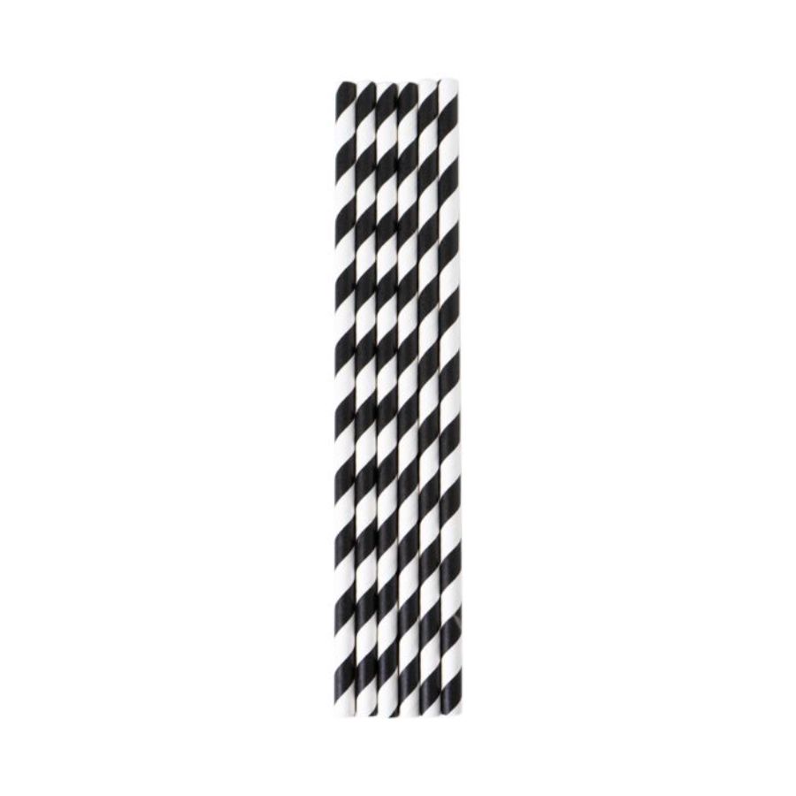 Sedotan Kertas Ulir Hitam 25 pcs - Astro Basics 1pack