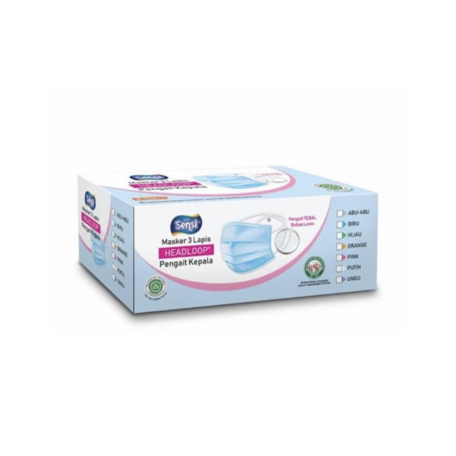 Sensi Masker 3Ply Headloop 40 pcs 1pack