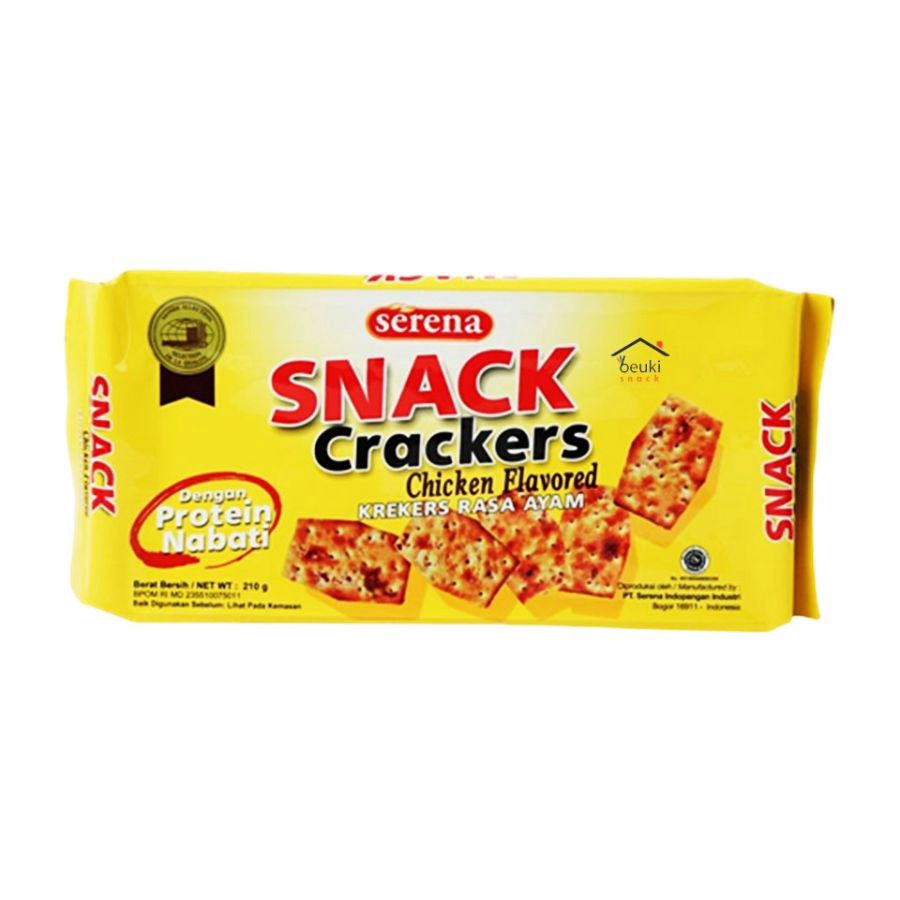 Serena Snack Crackers Chicken Flavored/Krekers Rasa Ayam 210gram