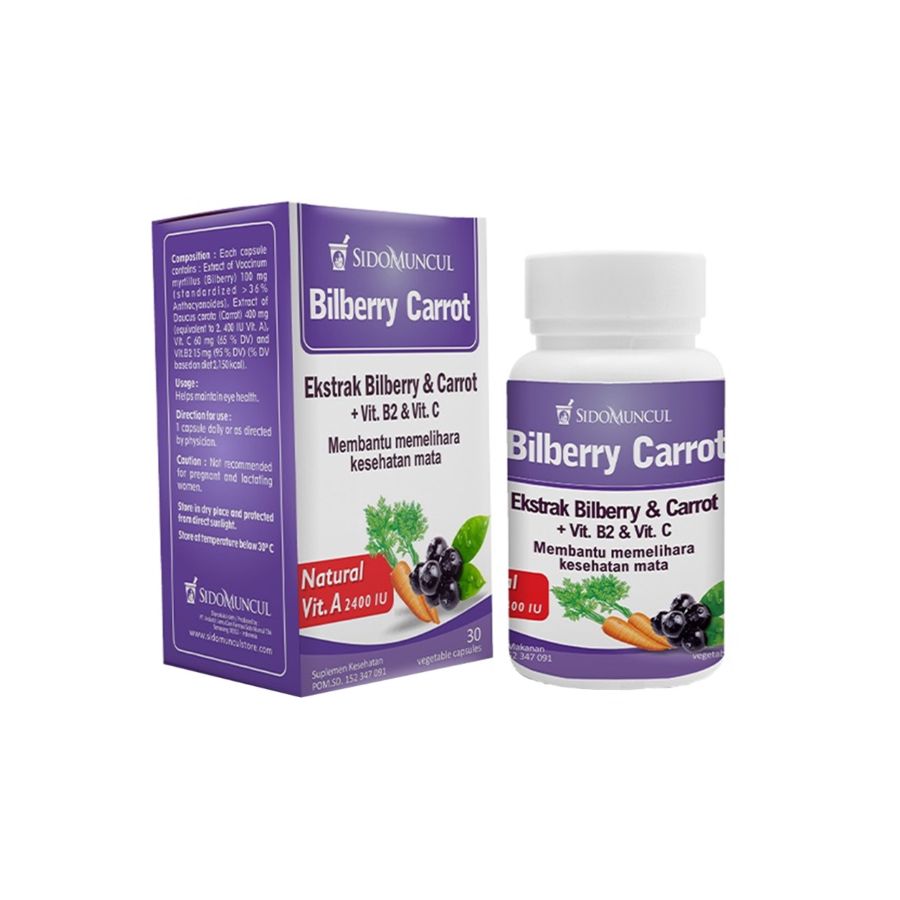 Sido Muncul Herbal Bilberry Carrot 30kapsul