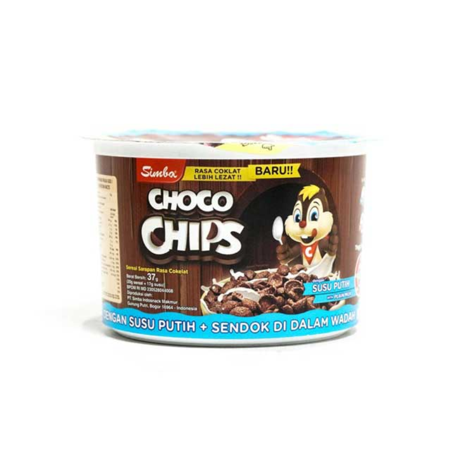 Simba Choco Chips Cereal Susu Putih Cup 37gram