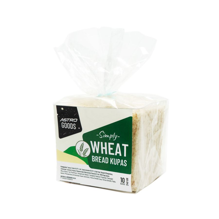 Simply Wheat Bread Kupas Roti Tawar Astro Goods 240gram
