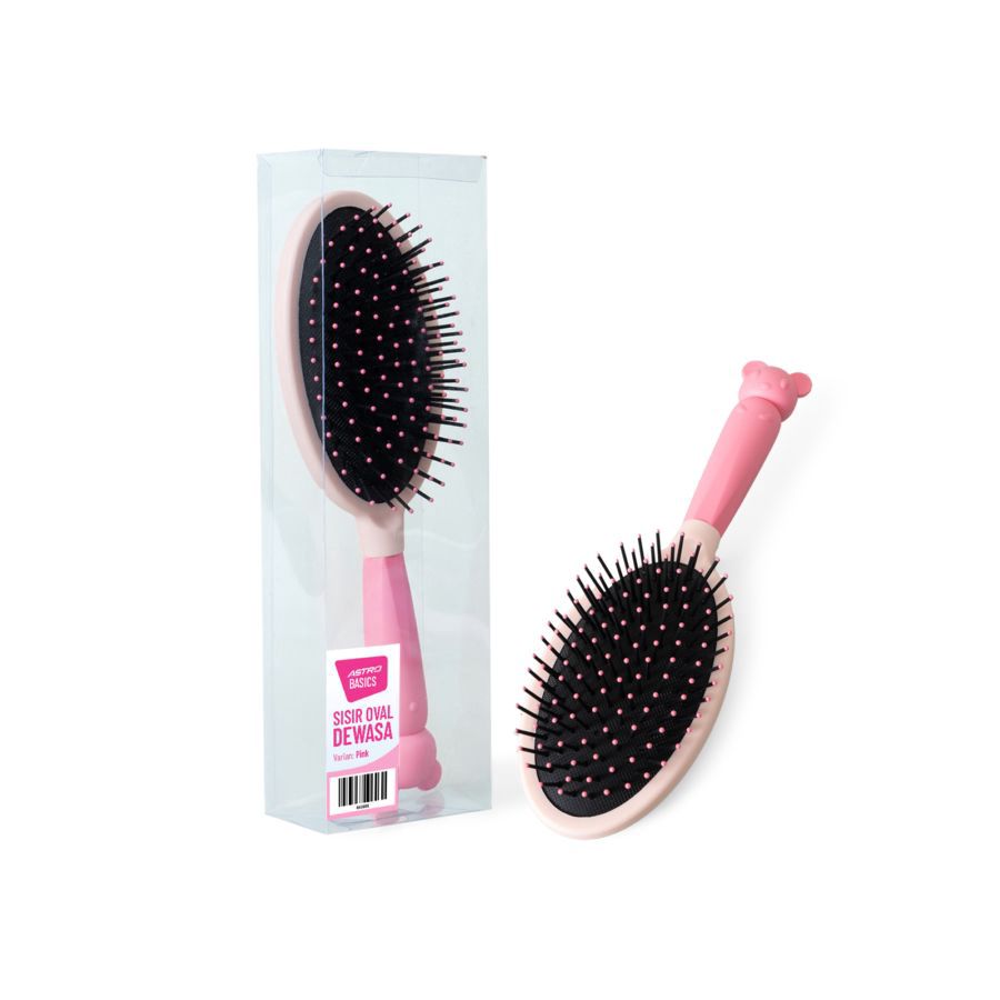 Sisir Oval Dewasa - Pink - Astro Basics 1pcs