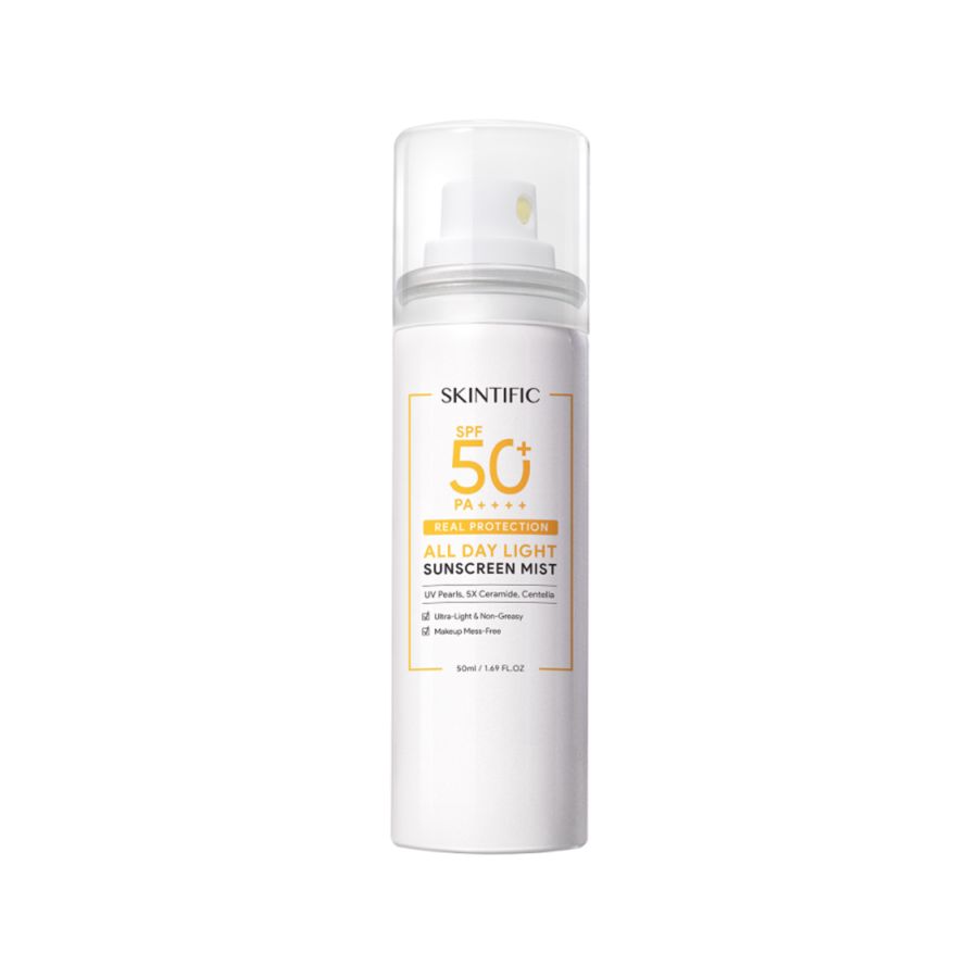 Skintific All Day Light Sunscreen Mist SPF50 PA+++ Anti UV 50ml