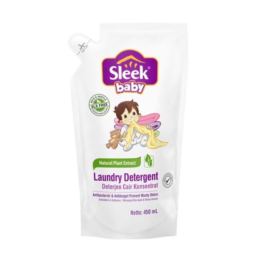 Sleek Baby Laundry Detergent Refill Pack/Deterjen Cair 450ml