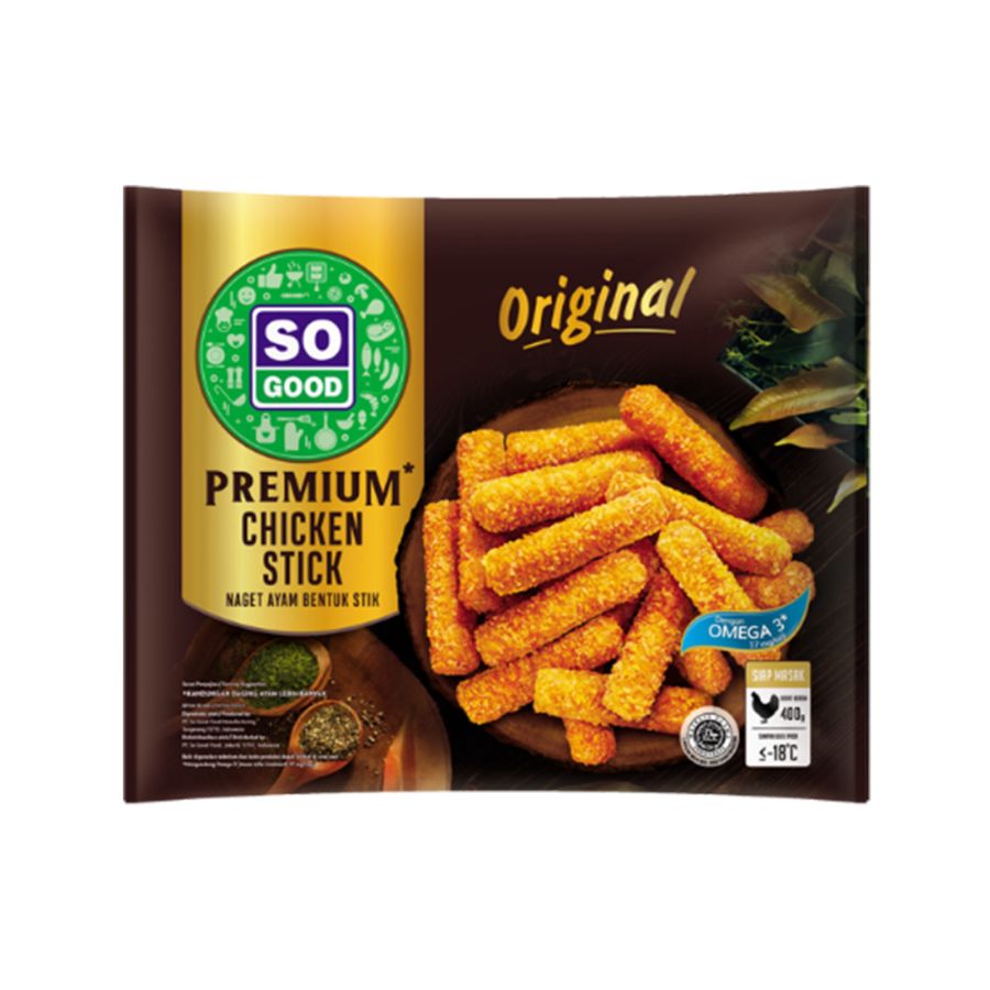So Good Premium Chicken Nugget Stick Original 400gram