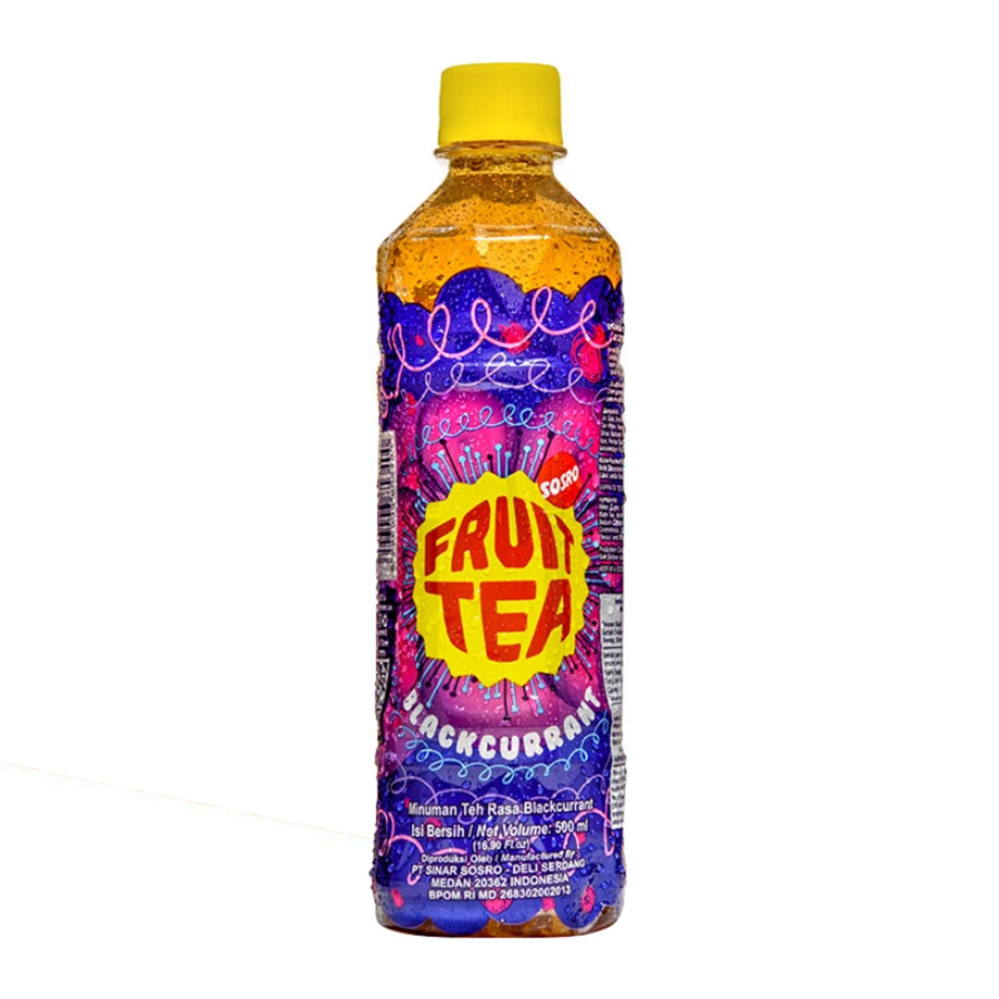 Sosro Fruit Tea Blackcurrant PET/Teh 500ml