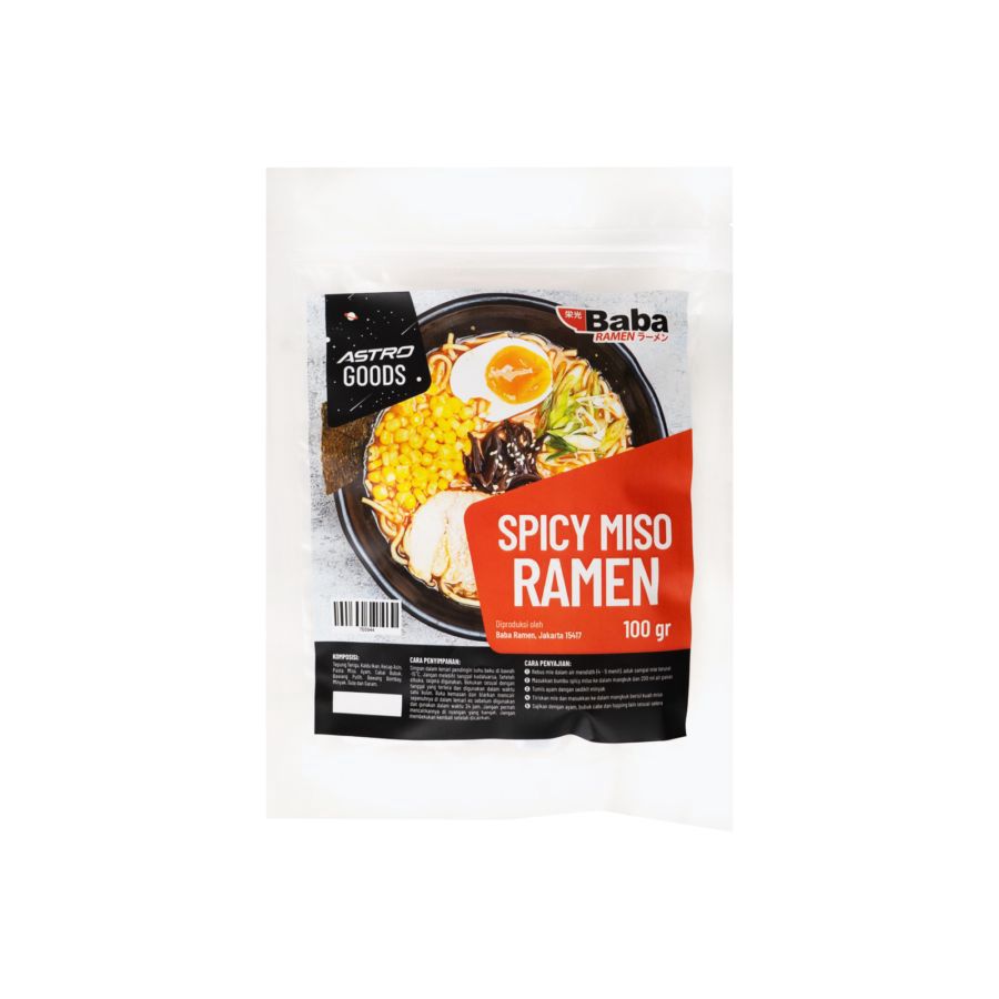 Spicy Miso Ramen Astro Goods x Baba Ramen 100gram