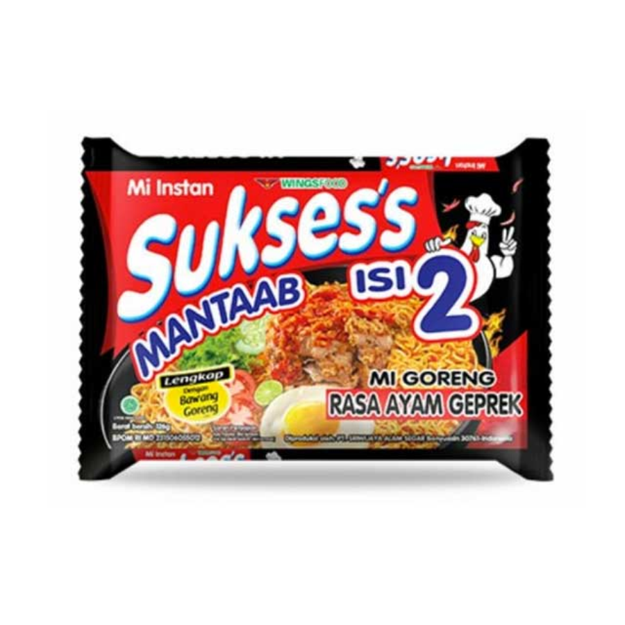 Suksess Mie Goreng Ayam Geprek Isi 2 Mie Instan 126gram