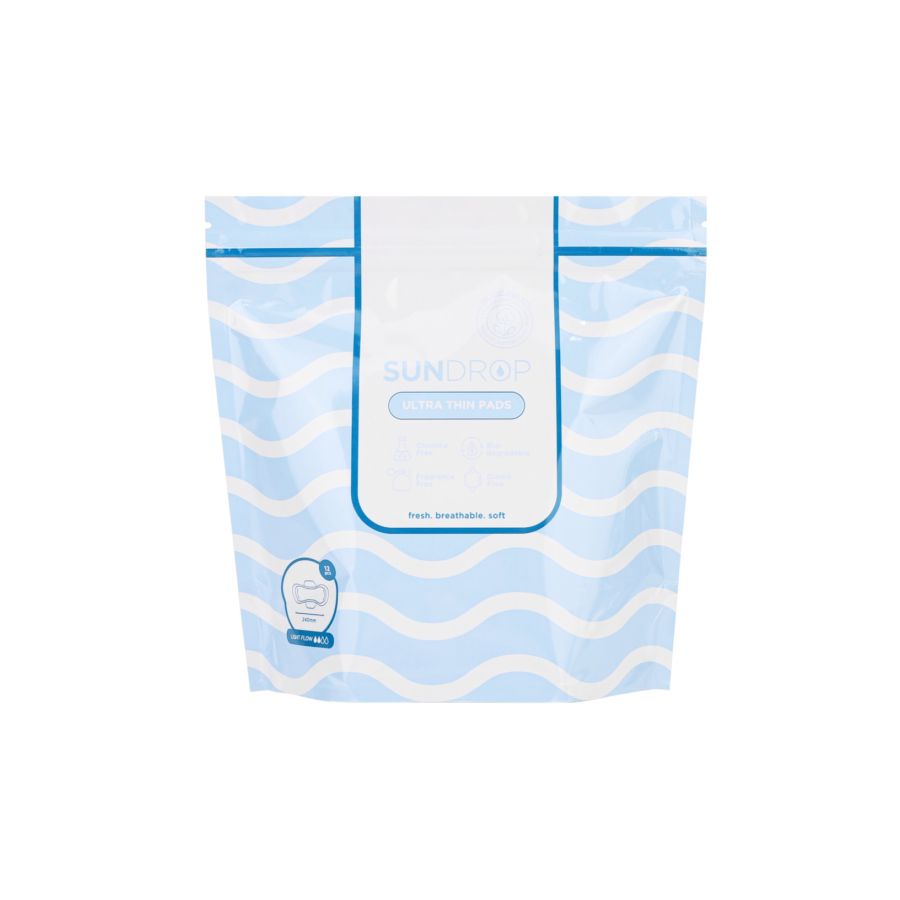 Sundrop Organic Ultra Thin Pads Light Flow 24cm - isi 12 1pack