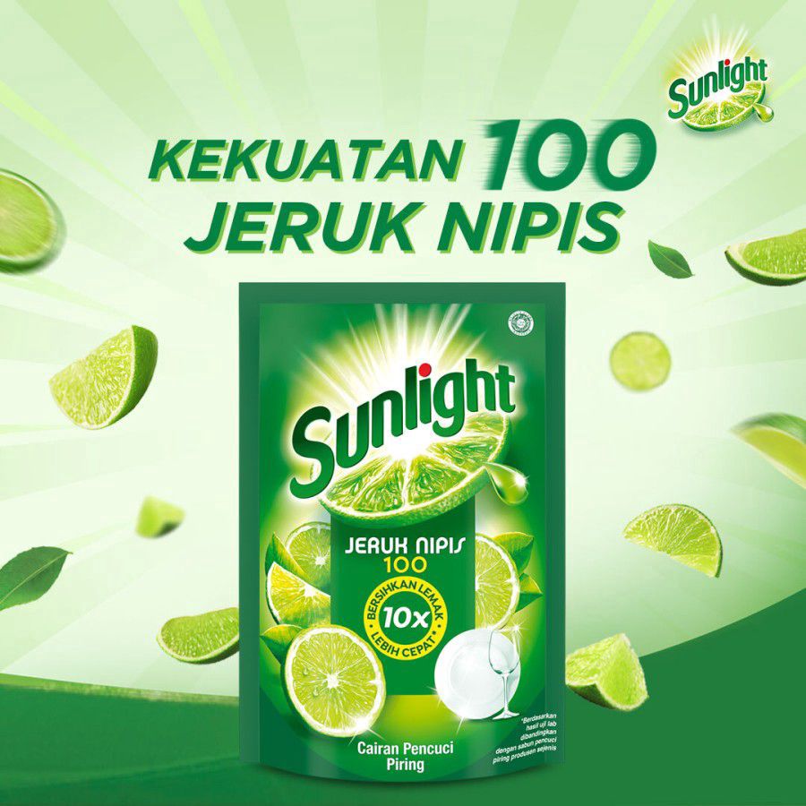 Sunlight Jeruk Nipis Sabun Cuci Piring - 650ml/Sabun Cuci Piring 650ml