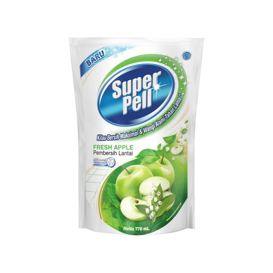 SuperPell Pembersih Lantai Fresh Apple Pouch/Pembersih Lantai 770ml