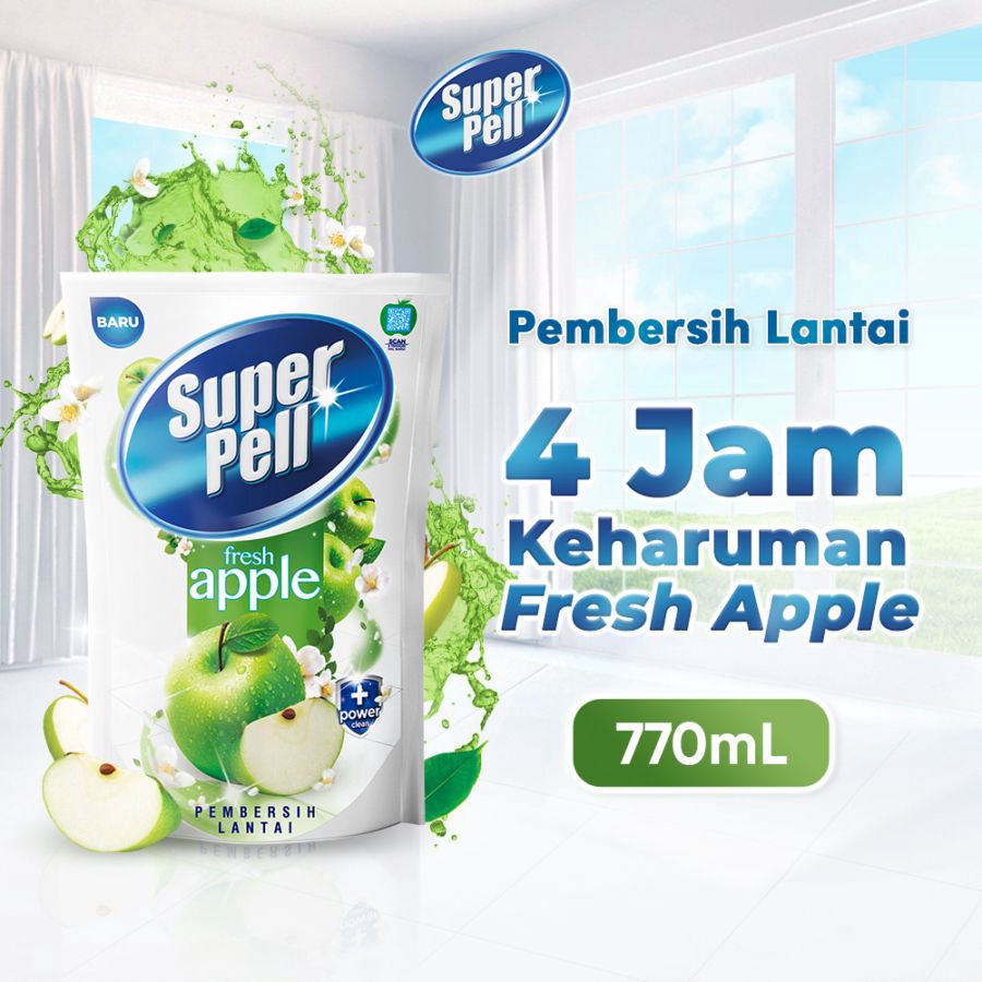 Superpell Japanese Apple & Peony Pembersih Lantai Pouch 760ml