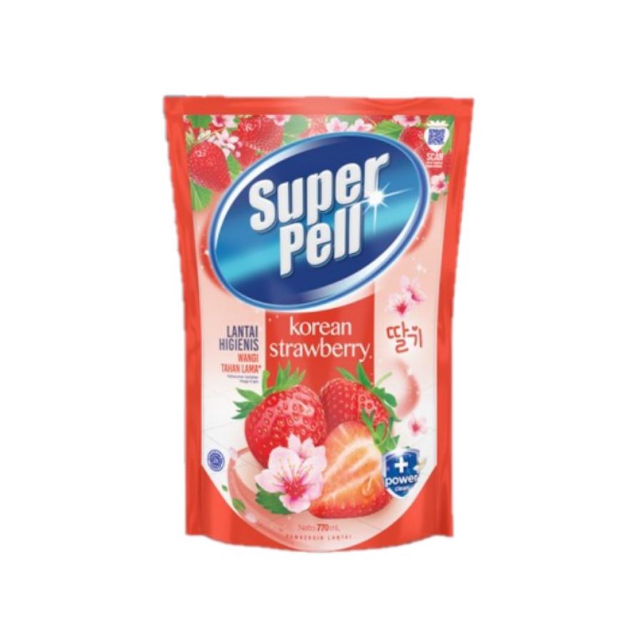 Superpell Pembersih Lantai Korean Strawberry 770ml/Pembersih Lantai 770ml