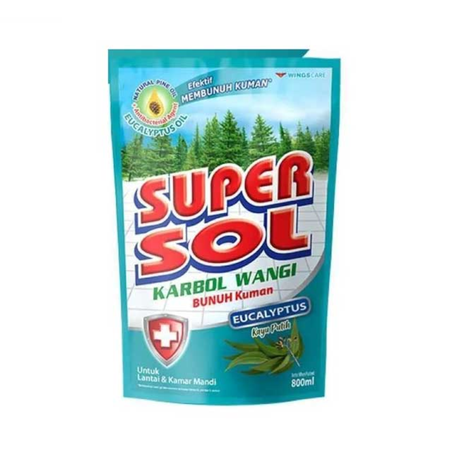 Supersol Carbol Eucalyptus Pembersih Lantai 800ml