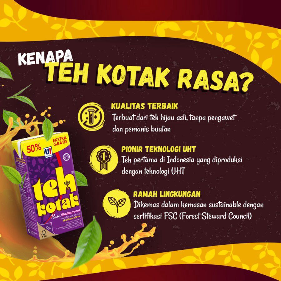 Ultrajaya Teh Kotak Rasa Lemon 300ml