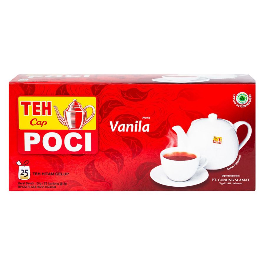 Teh Poci Celup Wangi Vanilla Box 50gr isi 25 50gram