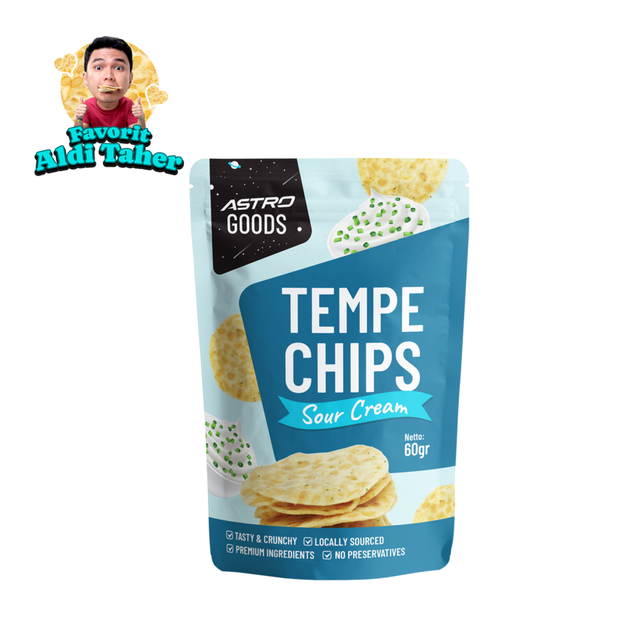 Tempe Chips Sour Cream  - Astro Goods/Keripik Tempe 60gram