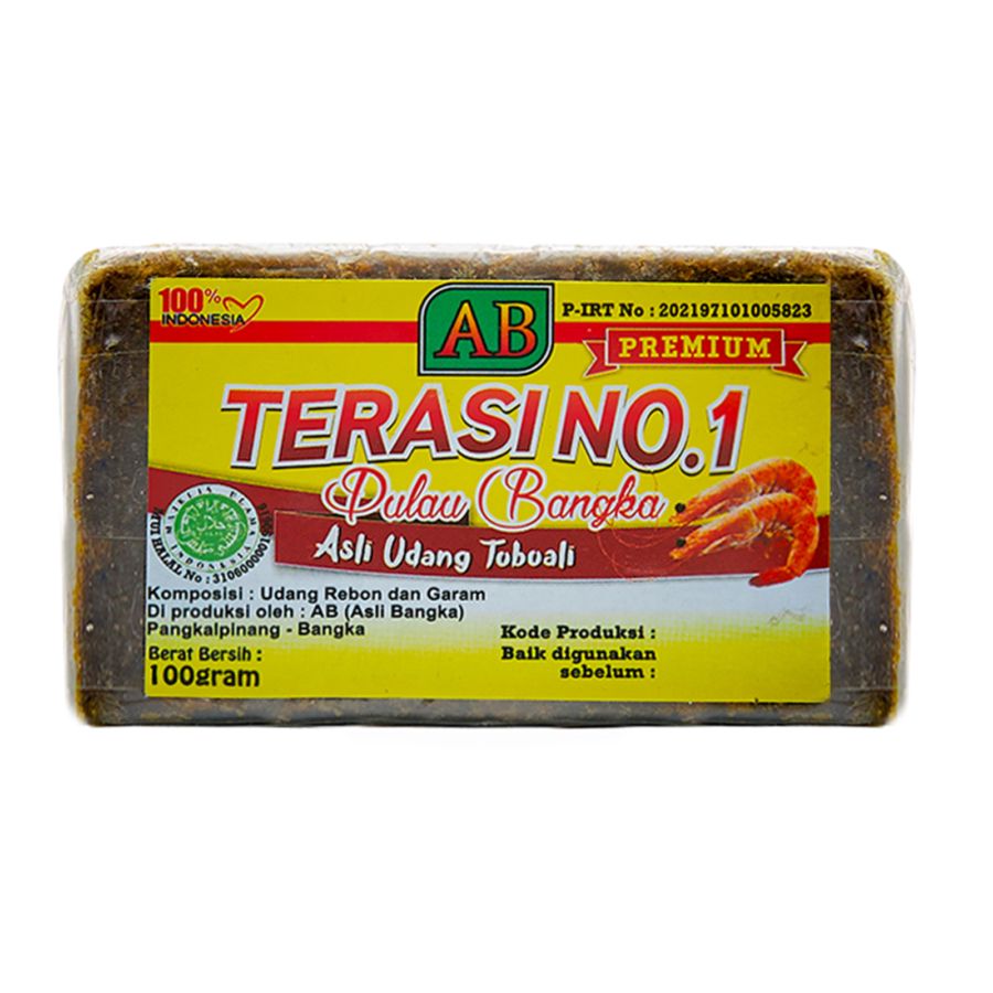 Terasi Bangka No 1 Cap AB Asli Udang Toboali Premium 100gram