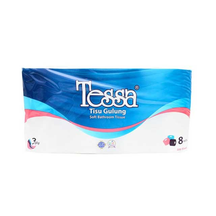 Tessa Toilet Roll Tissue/Tisu Kamar Mandi 8rolls