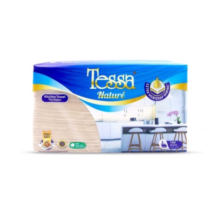 Tessa Nature Unbleached 2 Ply Tisu Dapur